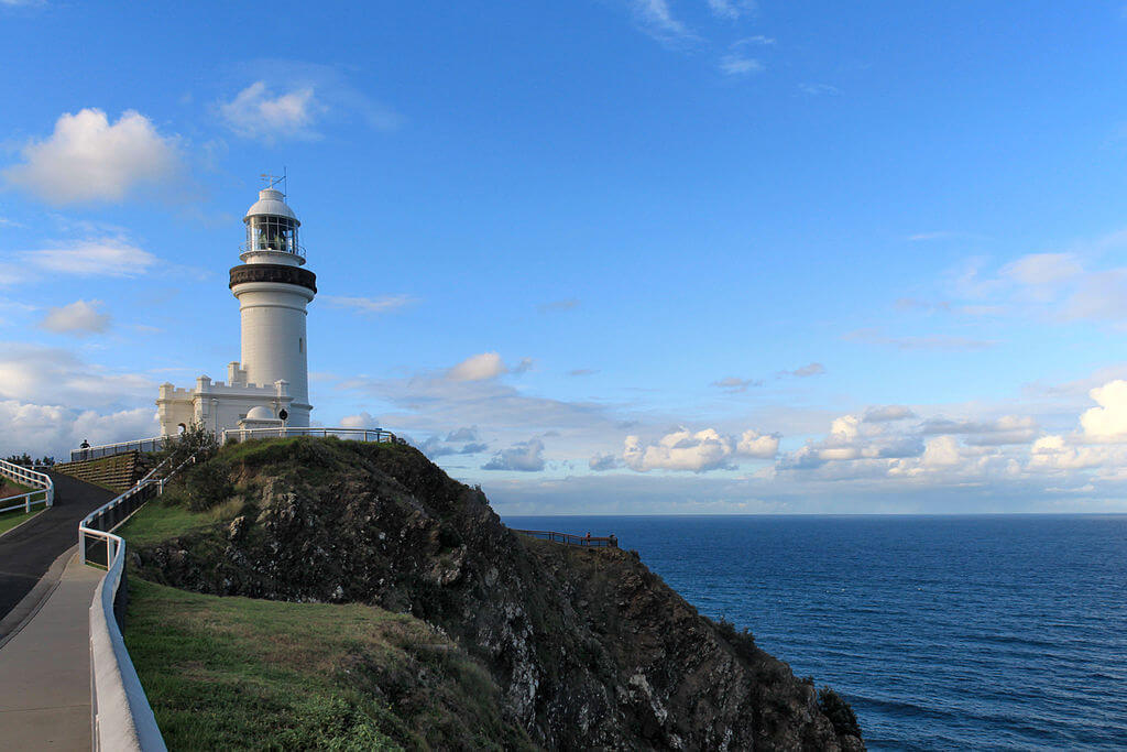 The Cape Byron Lightouse marks the headland