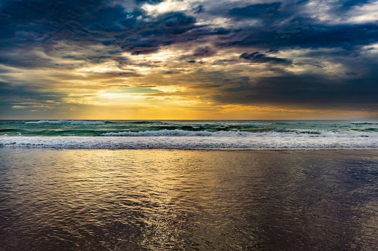 Sunset over one of Byron Bay's beaches