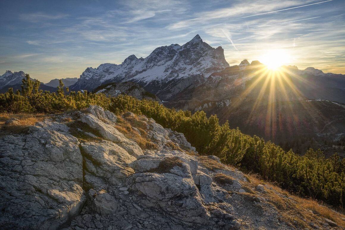 Sunny Mountainscape in veneto