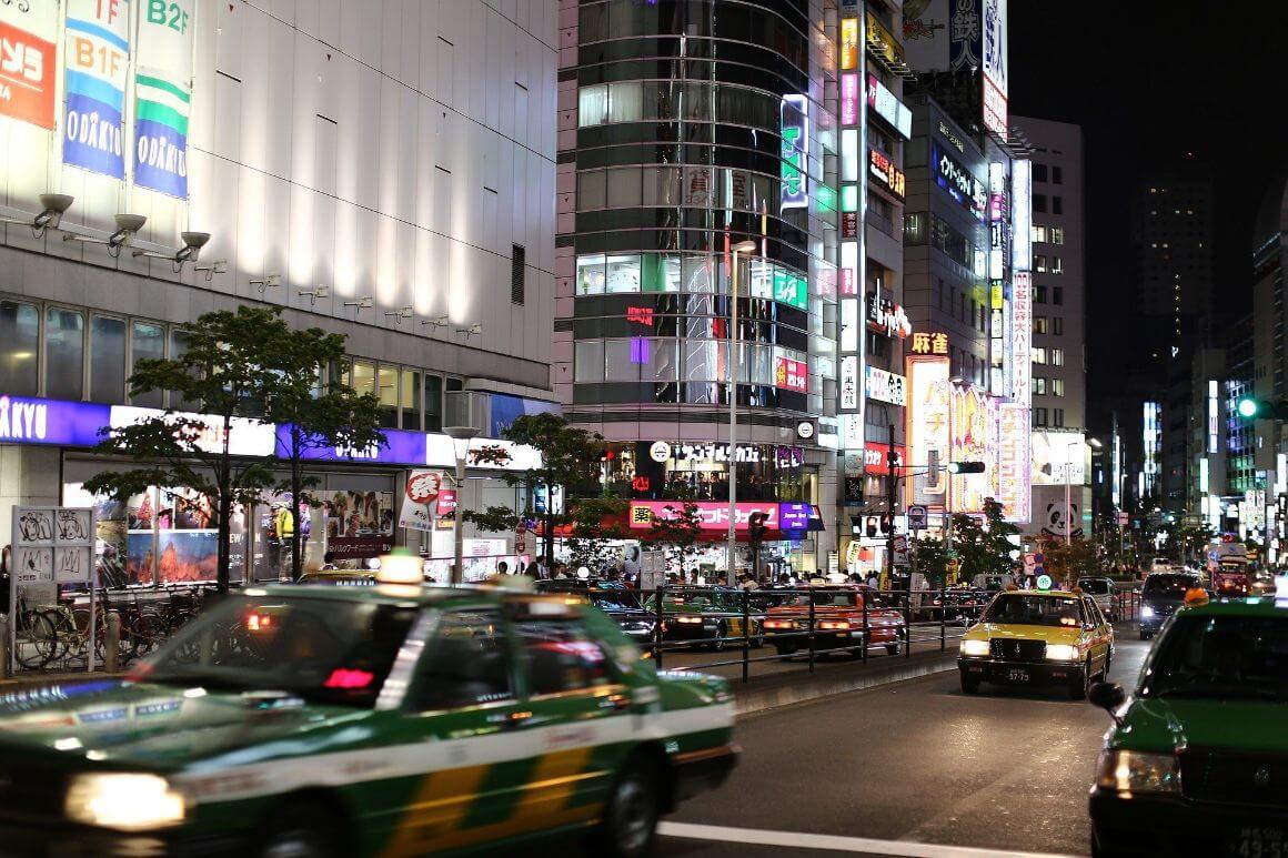 Tokyo Road at night