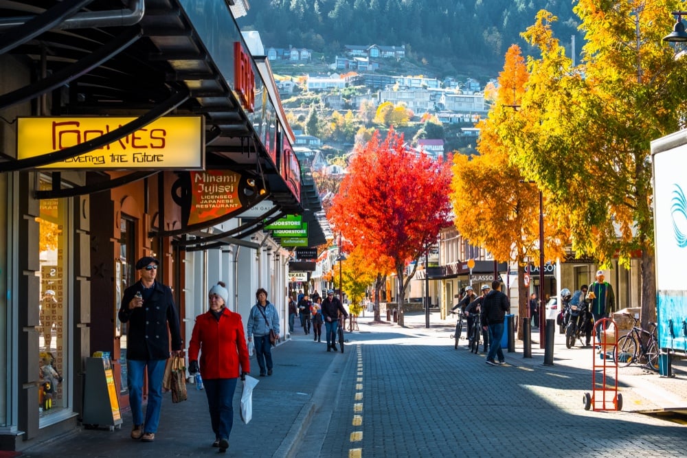 Walking in new zealand while backpacking in Queenstown