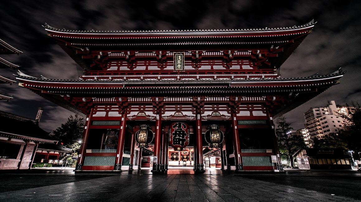 Tokyo Temple at night