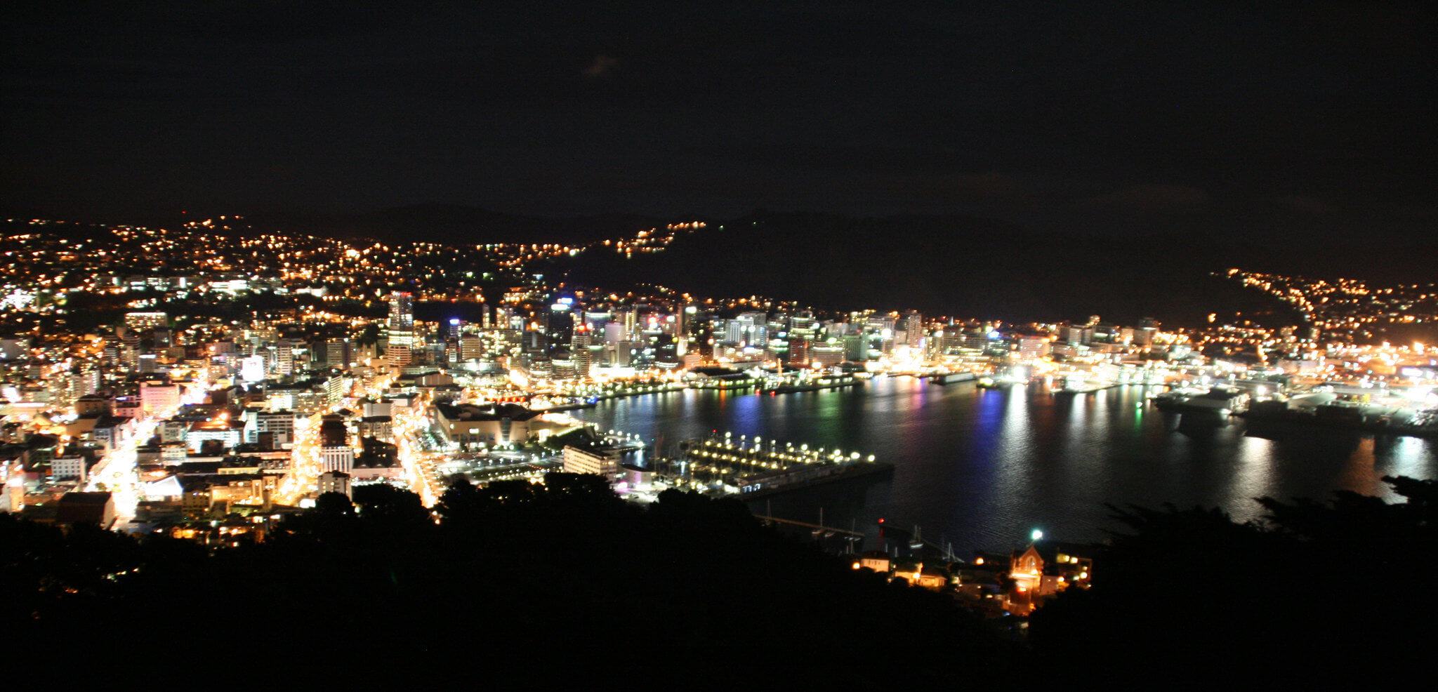 Mount Victoria lookout is a pretty thing to do in Wellington at night