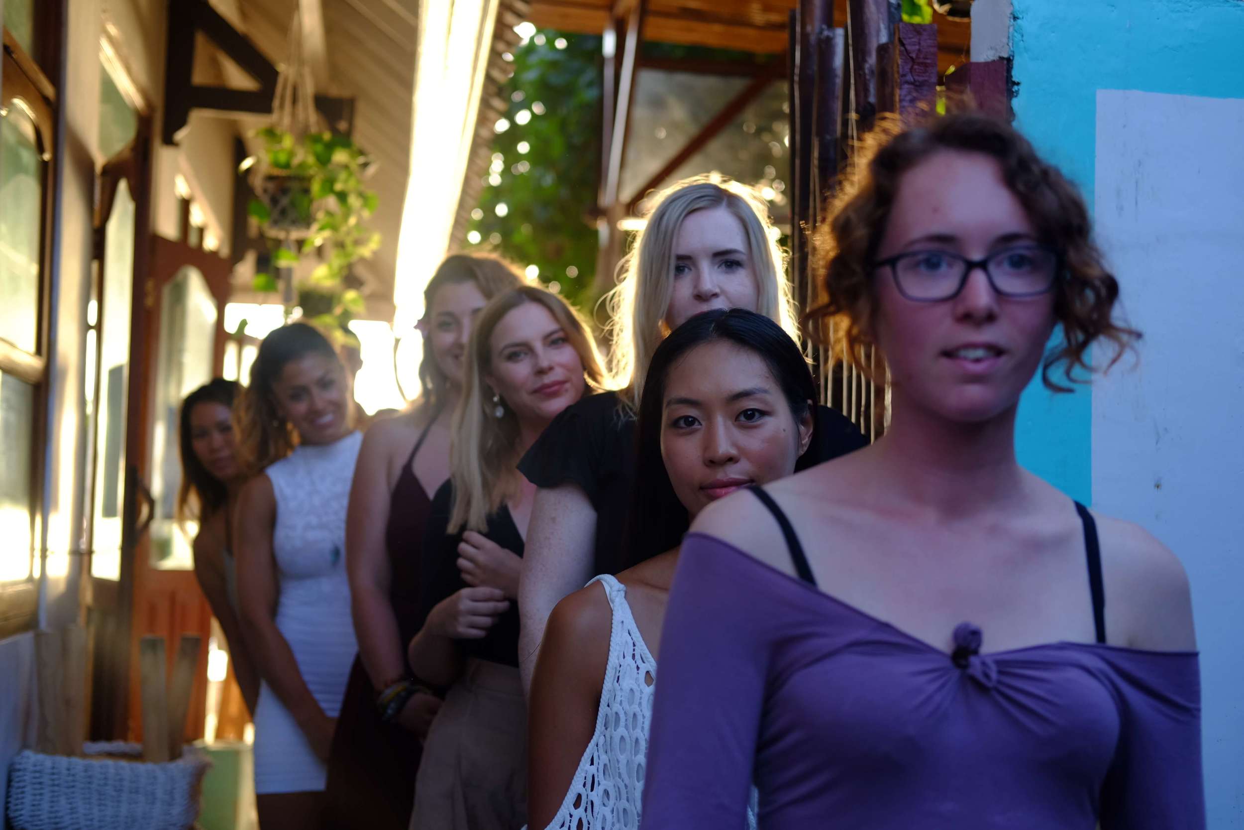 students at a yoga teacher training on bali