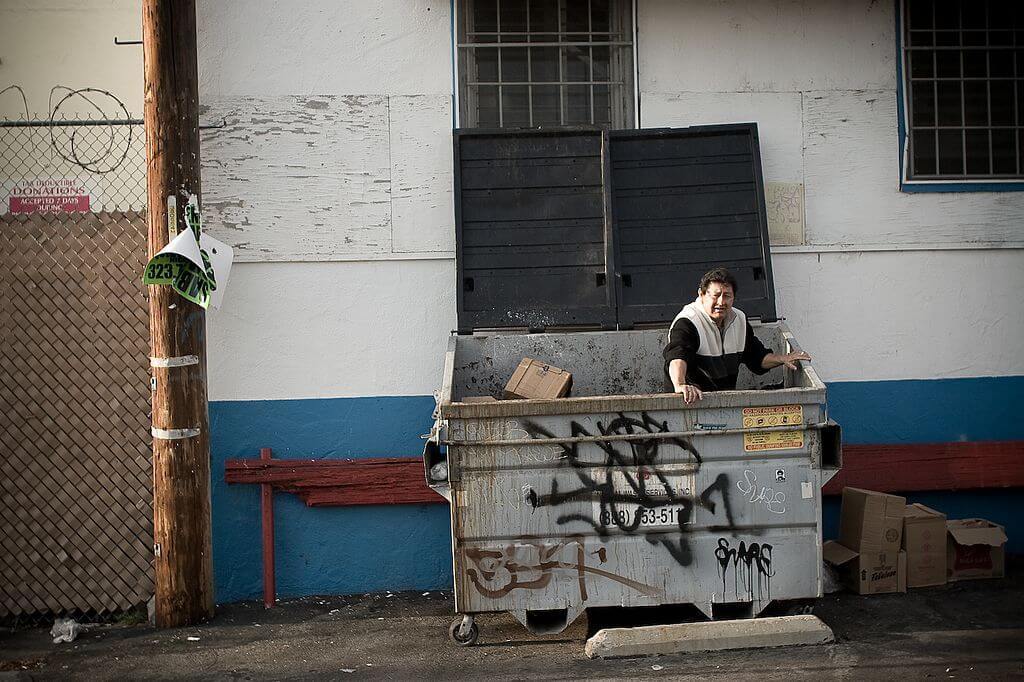 Dumpster diving is a budget tip for backpacking the Sunshine Coast cheap