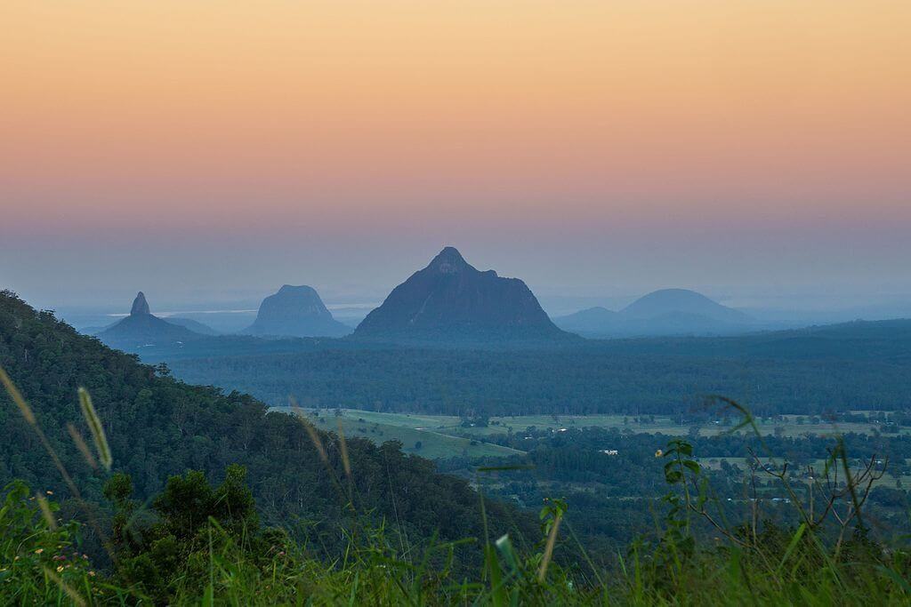 Don't skip the Glass House Mountains while backpacking through the Sunshine Coast