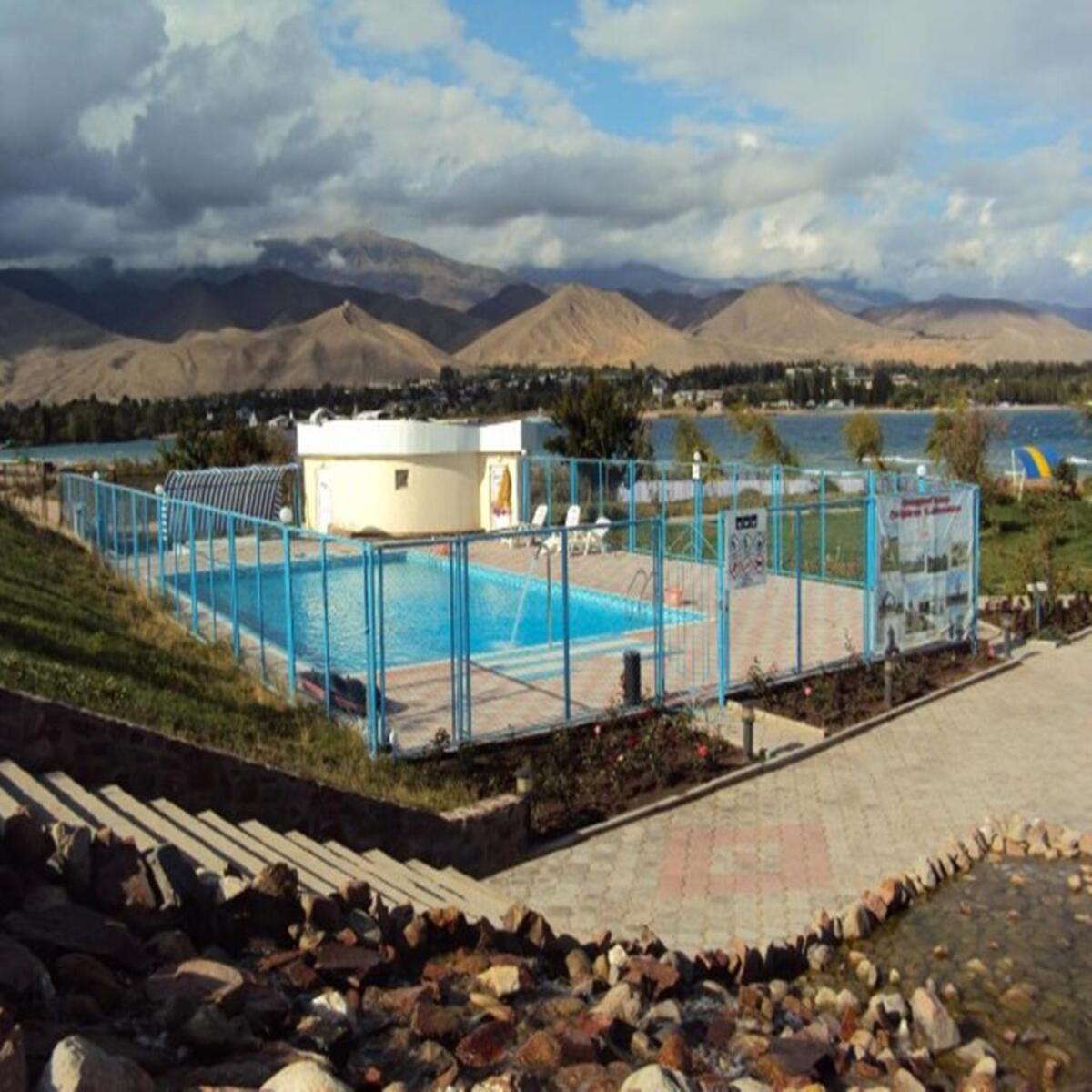 Tri Korony hotel in Cholton-Ata, next to Issy Kul lake in Kyrgyzstan.