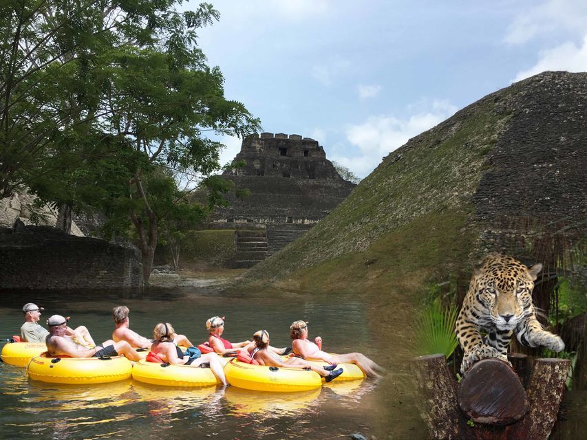 Xunantunich Cave Tubing and Belize Zoo Tour