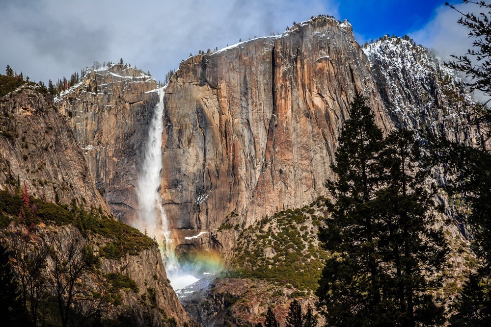 Yosemite Falls best national parks while backpacking usa
