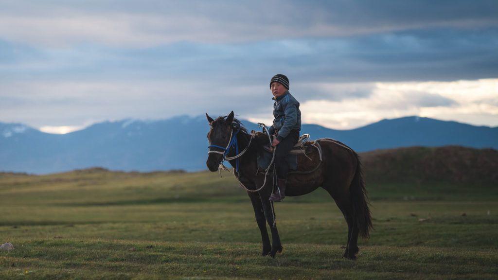 young nomad in kyrgyzstan song kul