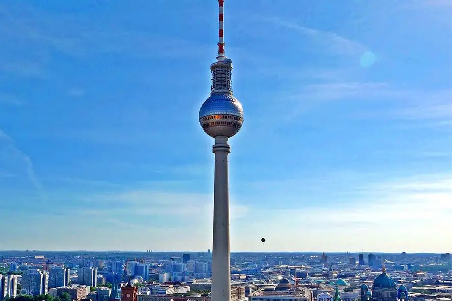 Check the panoramic view in the Berlin TV Tower.