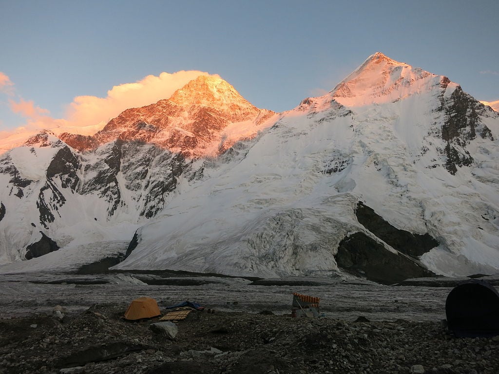 khan tengri at sunset expeditions in kyrgyzstan