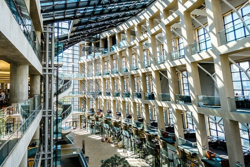 Read books in the Salt Lake City Public Library.