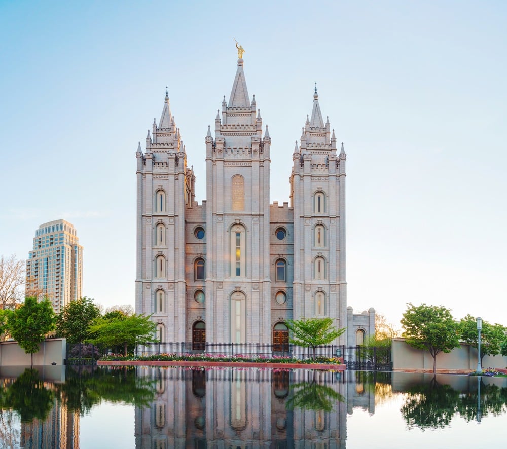 Flagship temple of Mormons in Salt Lake City.