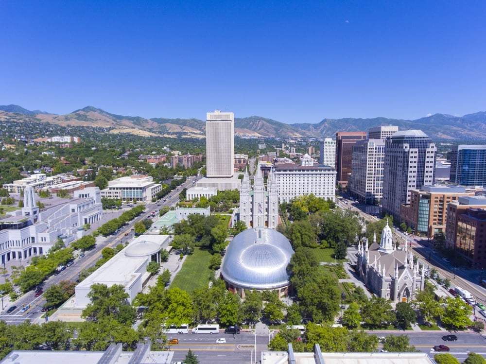 Explore the Temple Square in Salt Lake City.