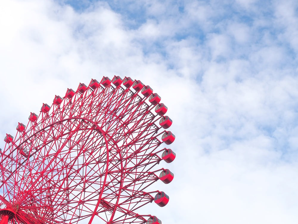 HEP Five Ferris Wheel - a super fun thing to do in Osaka