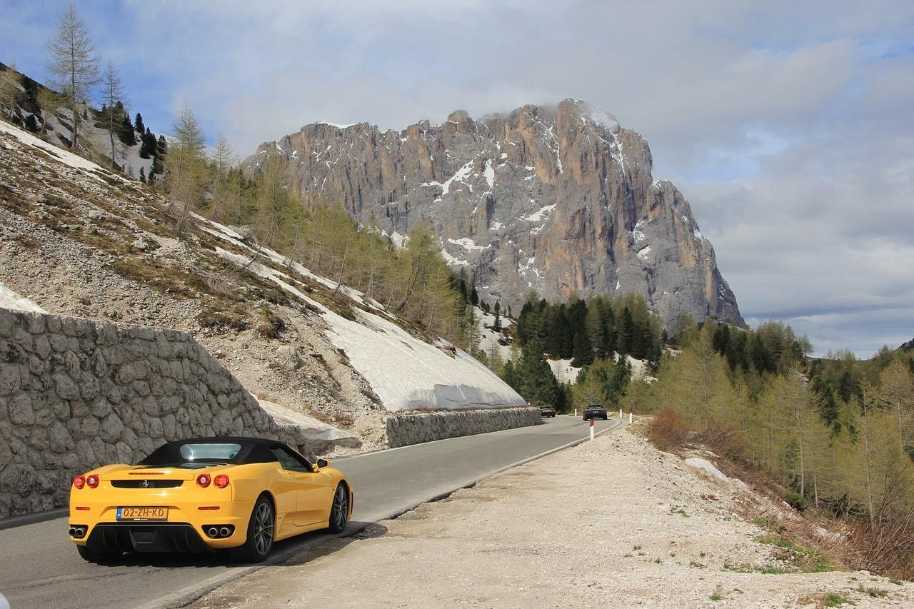 Drive Along Winding Roads in A Sports Car