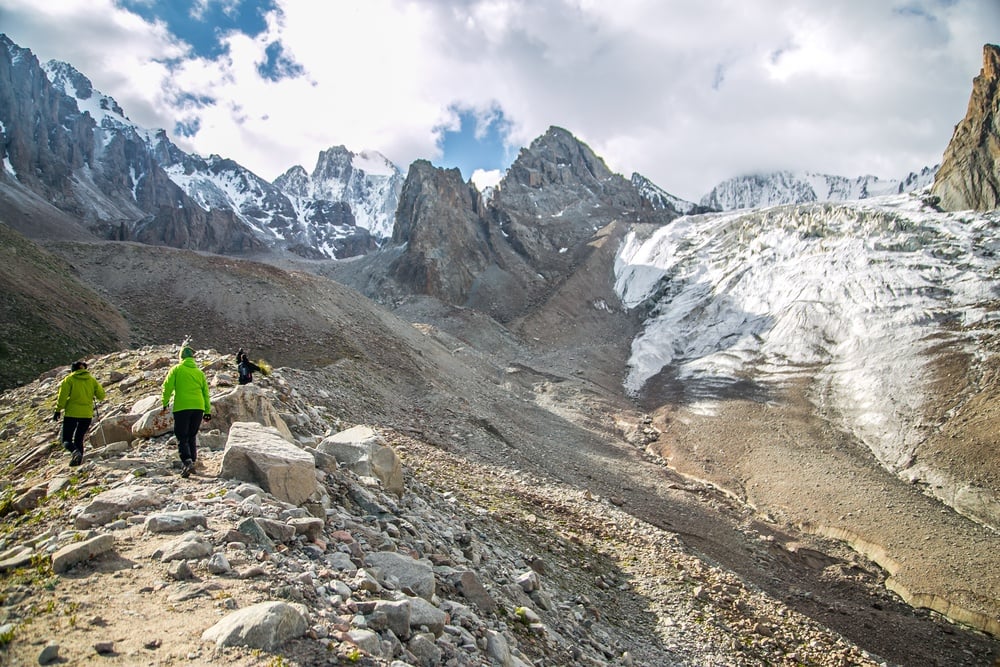 trekking in ala archa ak sai glacier