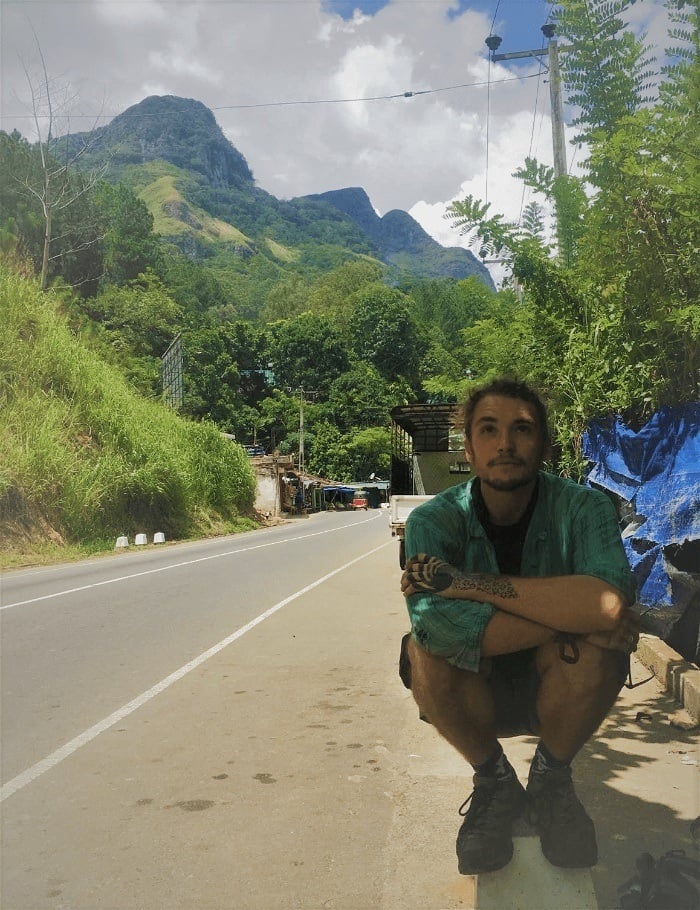 Road to Meemure village in Sri Lanka