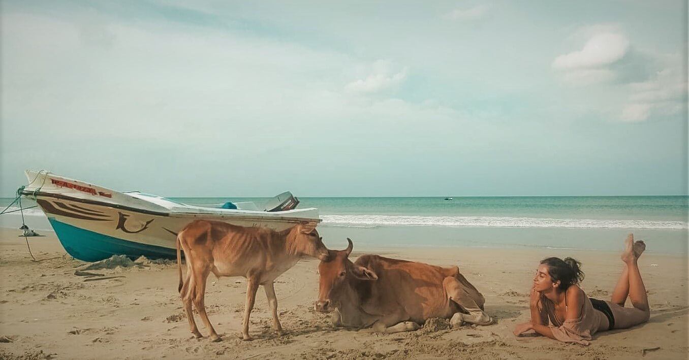 A female traveller in Sri Lanka