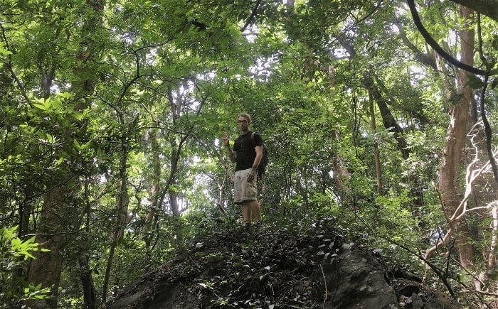 A man exploring the the hidden jungle places of Sri Lanka