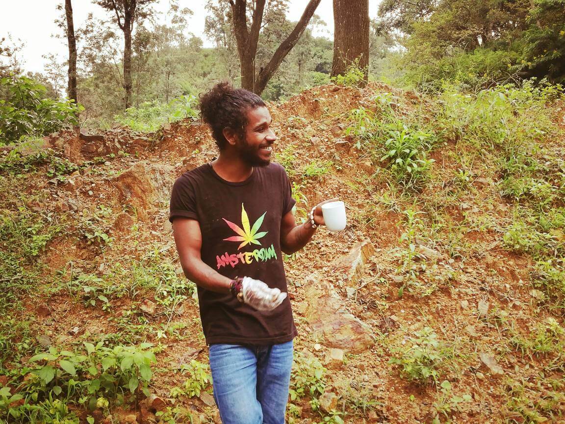 a friend from one of the hippie places in sri lanka
