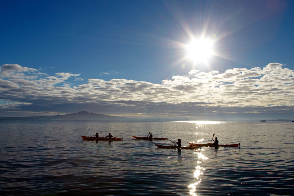 Kayak around the Volcanic Island of Rangitoto in Auckland