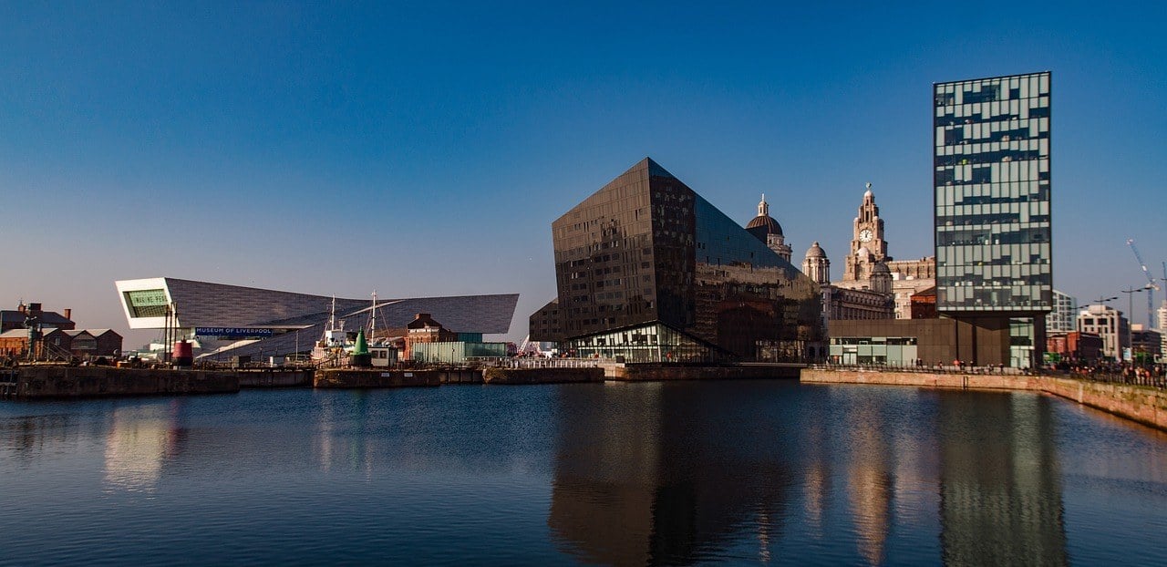 Beautiful view of Liverpool Waterfront.