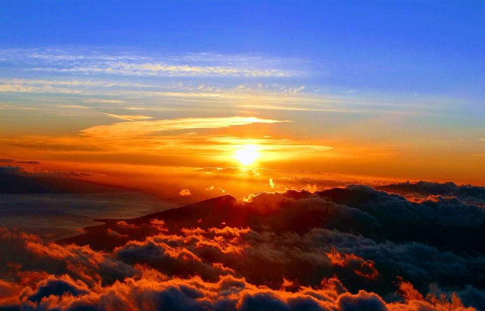 Sunset at Haleakala National Park in Maui