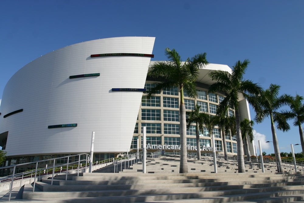 The American Airlines Arena in Miami