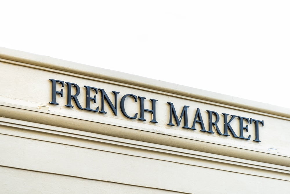 French Market sign in New Orleans