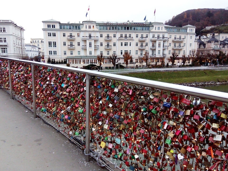 Love Locks Bridge Salzburg