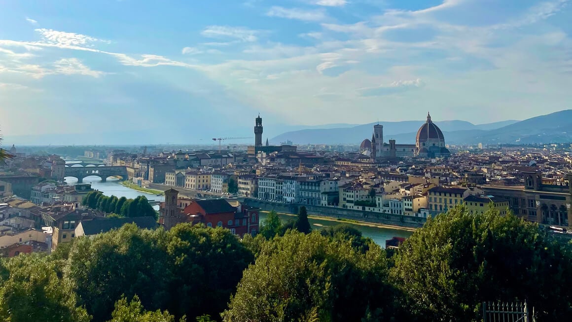 View over Florence river and city