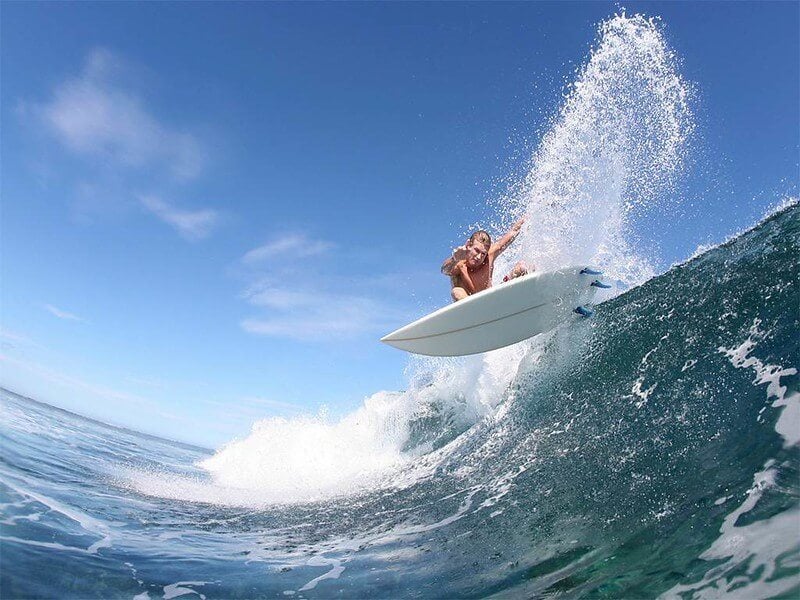 Man surfing Sri Lanka's waves