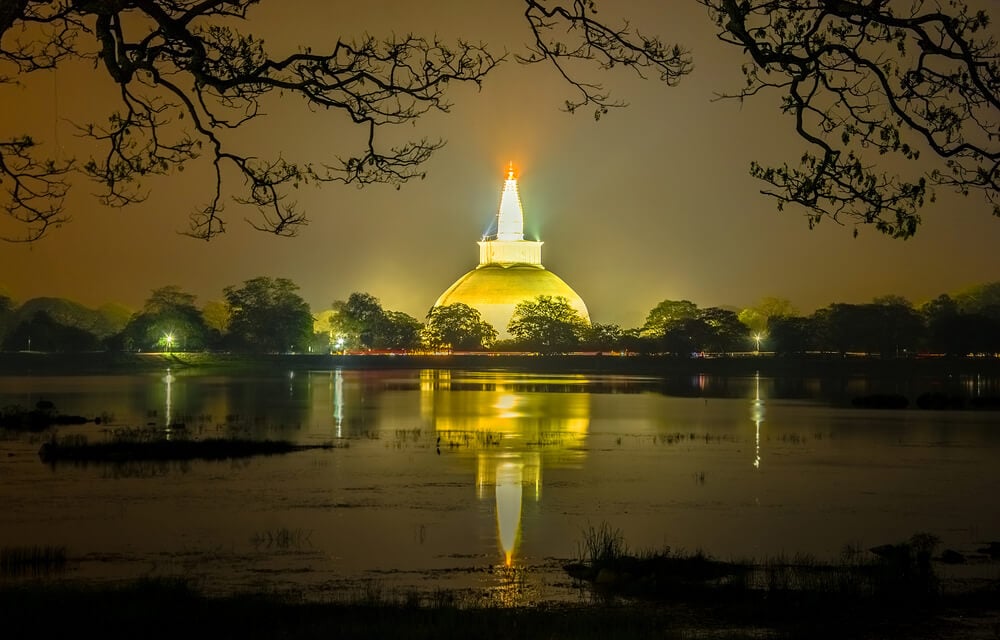 A scared site and temple in Sri Lanka