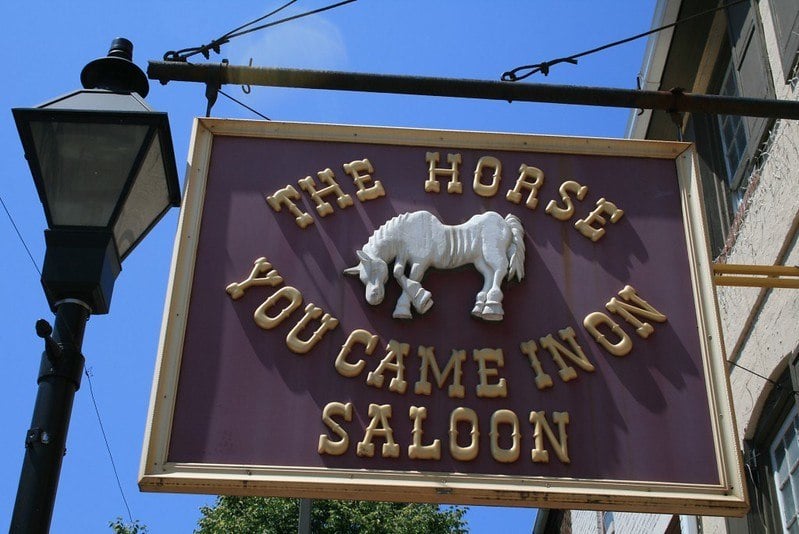 Have a drink at The Horse You Came In On Saloon