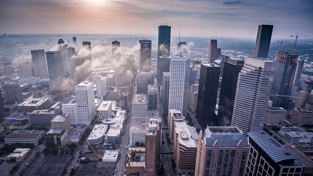 white high-rise buildings