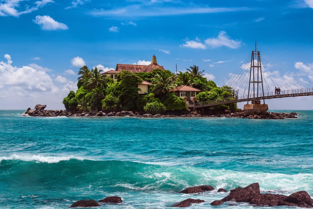 An island temple in Sri Lanka's south