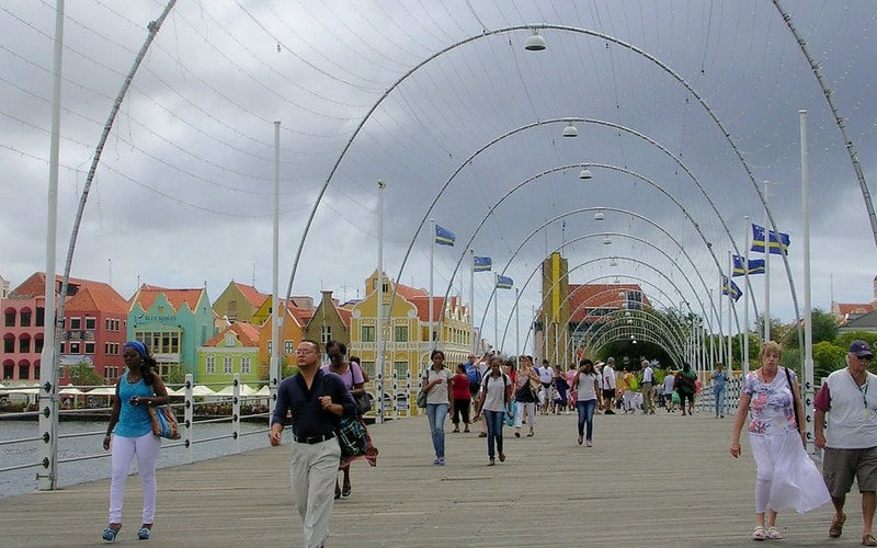 Walk Along Queen Emma Bridge Curacao