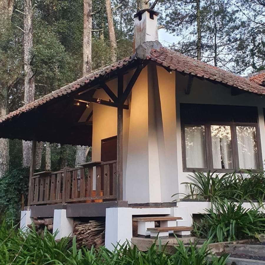 a luxury pod in coffee plantation bandung