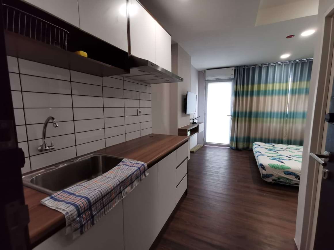 minimalist studio apartment bandung
