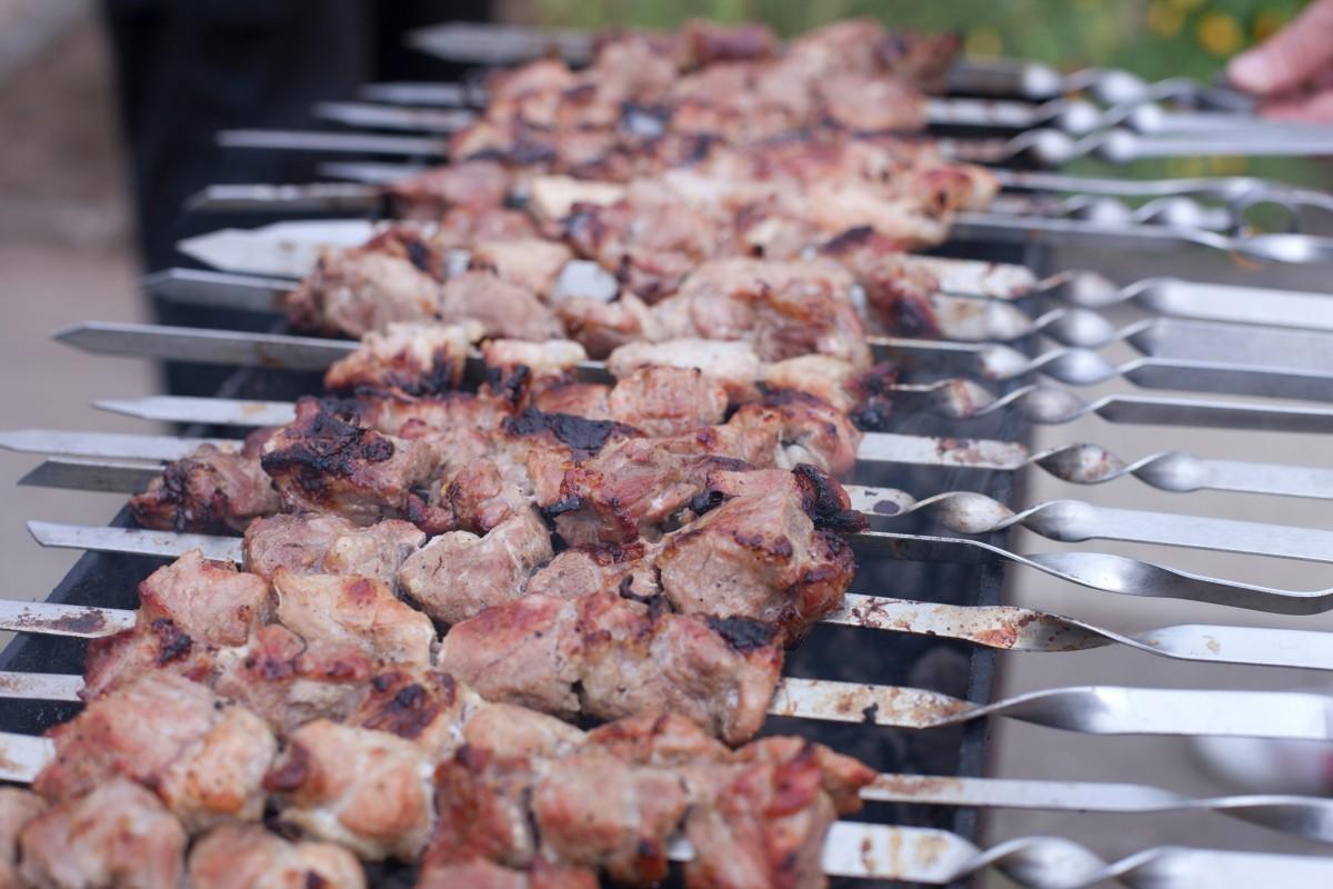 shashlik kyrgyz meat food