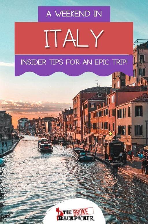 long weekend trips to italy