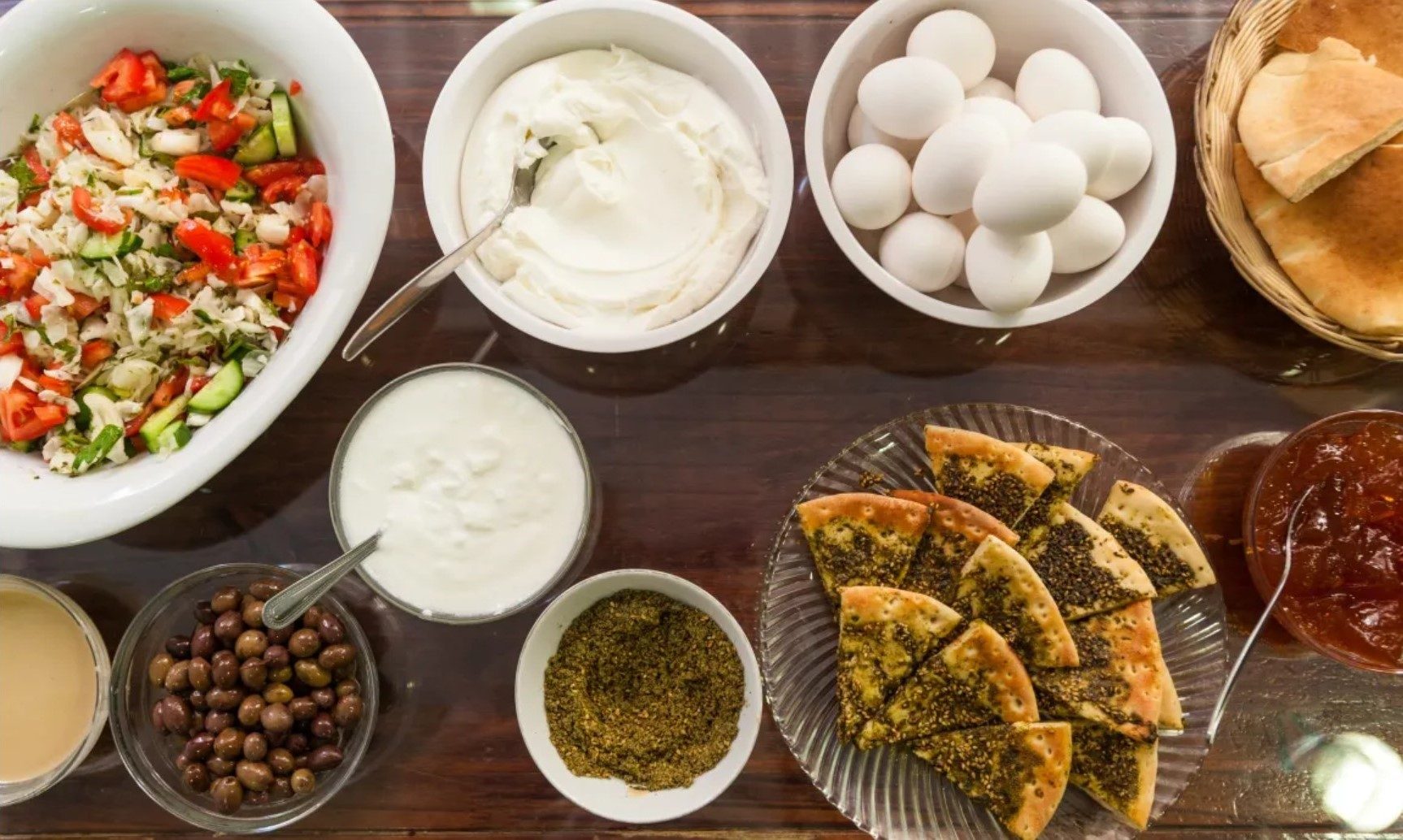 Breakfast at Abraham Hostels in Nazareth