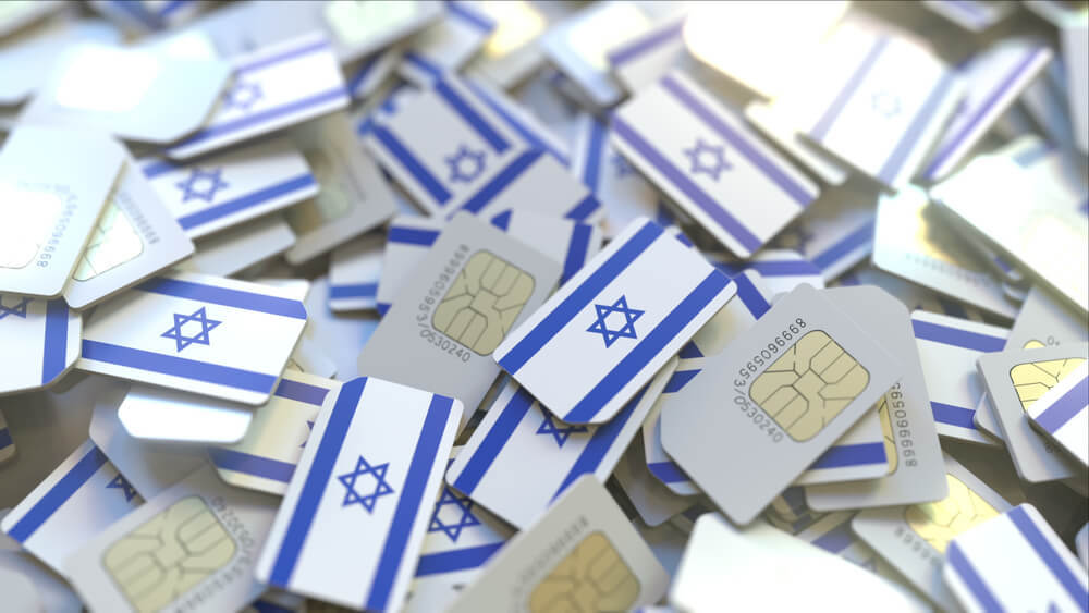 A collection of Israel SIM cards for travellers