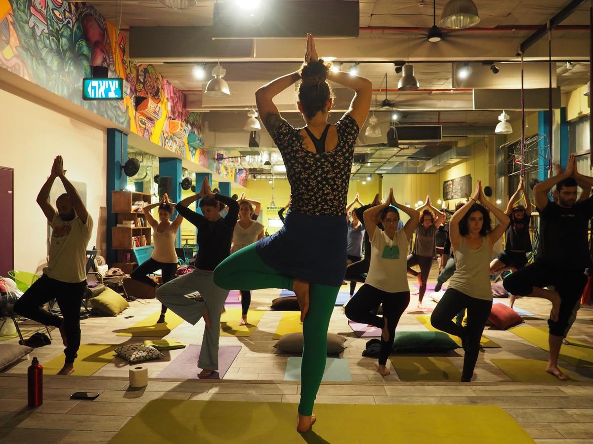 Yoga class at the Tel Aviv accommodation