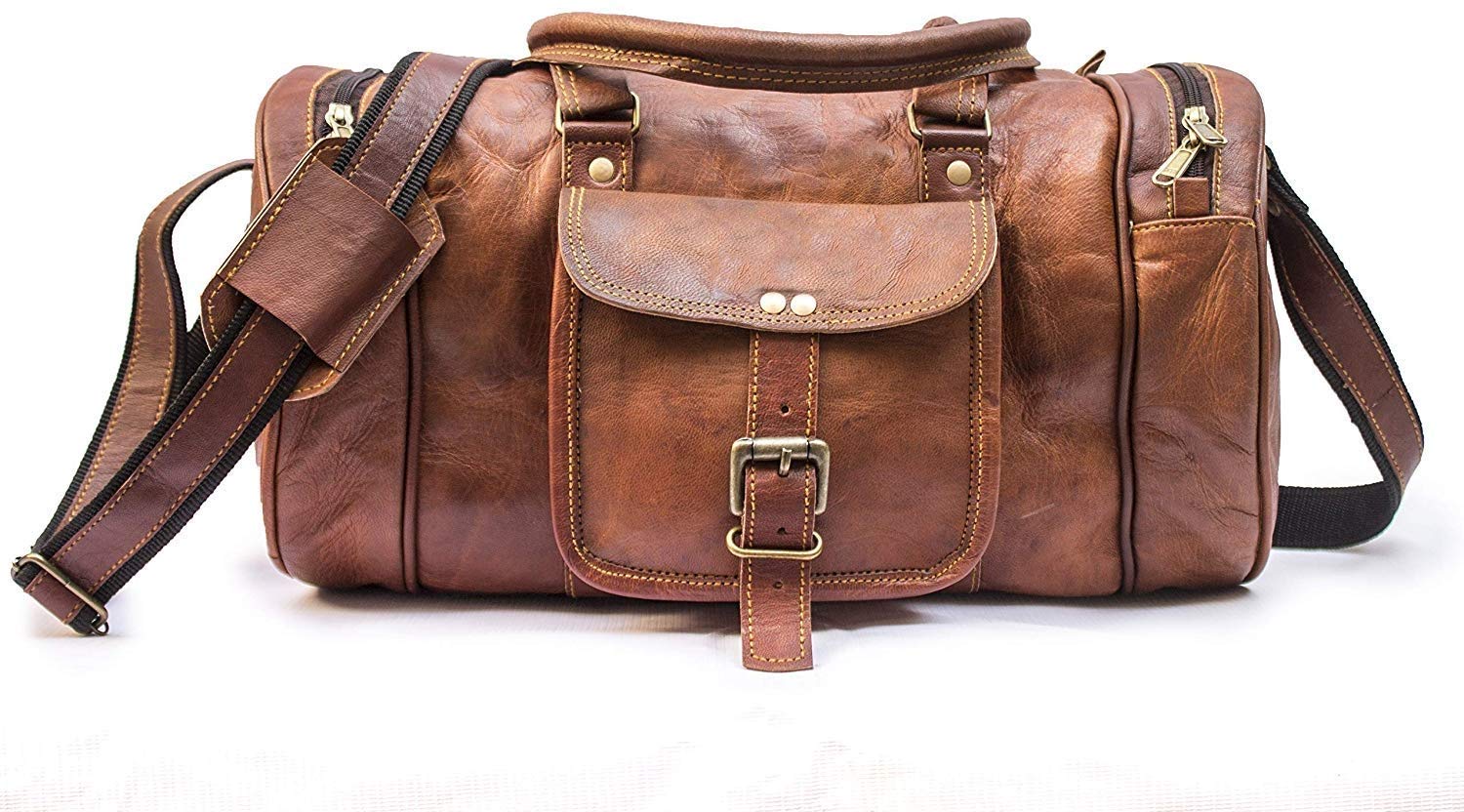 high quality leather duffle bag