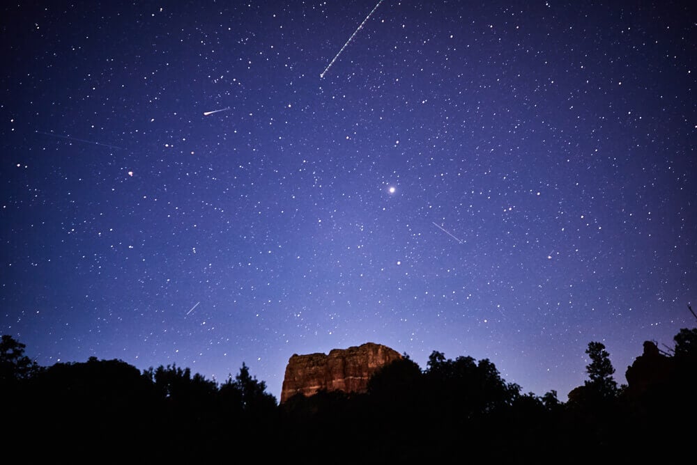 Sedona Stare up at a Star-Filled Sky