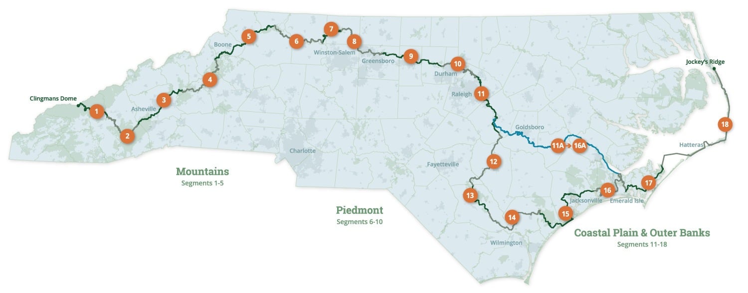 North carolina mountain to sea trail