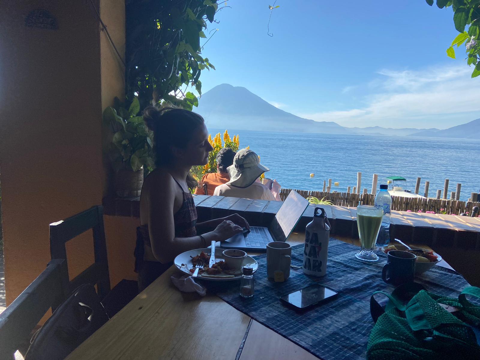 working on Lake Atitlan